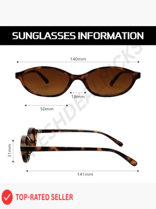 Retro Oval Sunglasses for Women Chic Cat Eye 90s Sunnies Lightweight Narrow main image 7